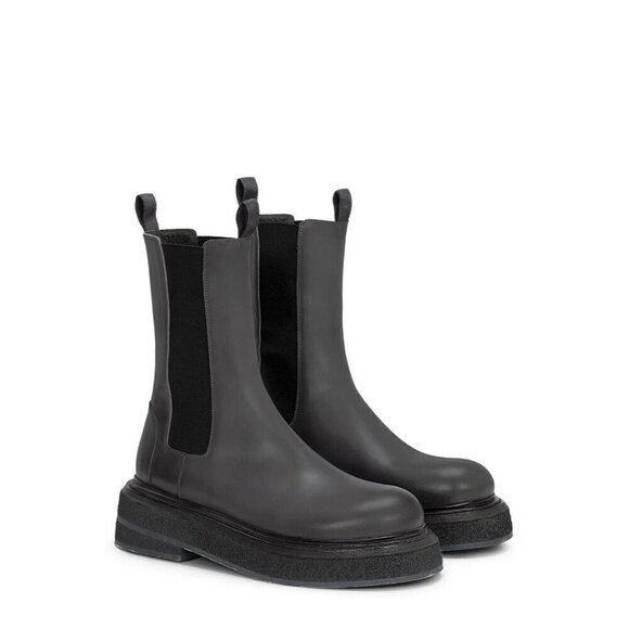 Marsell Zuccone Tronchetto Elast Chelsea Beatle Boots 37.5 7.5 Womens Gray New - Picture 15 of 15